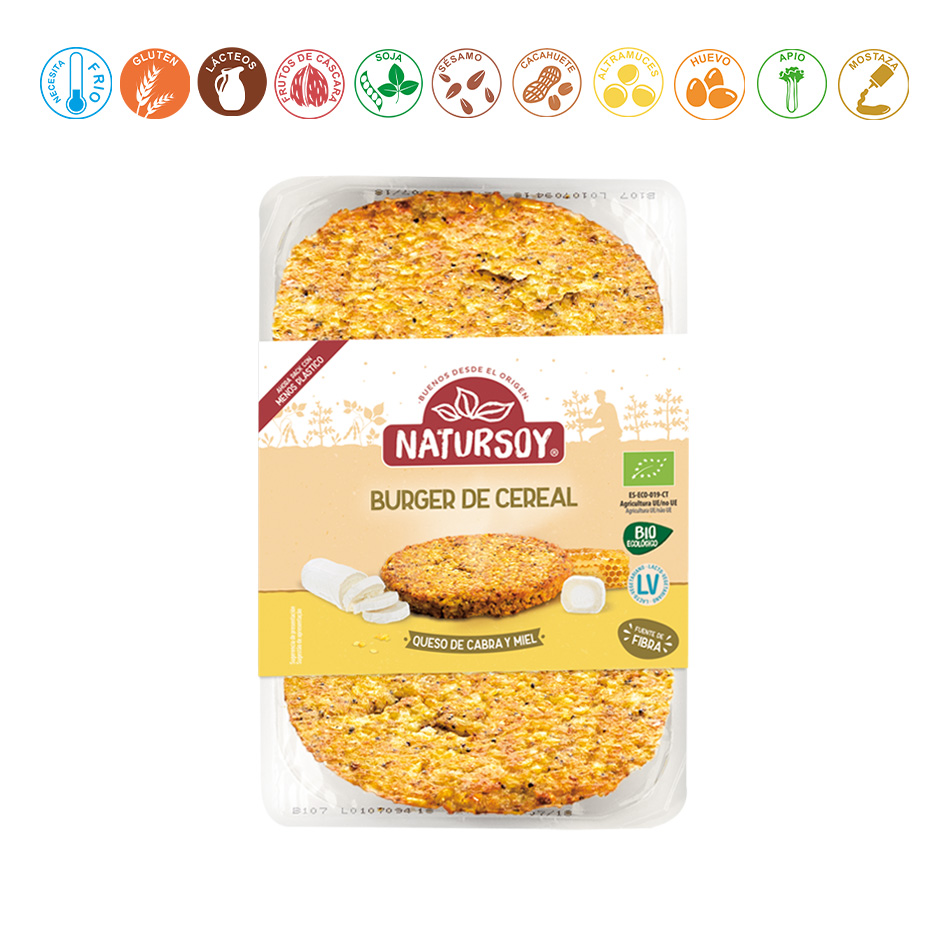 HAMBURGUESA CEBADA, QUESO CABRA Y MIEL - 200GR