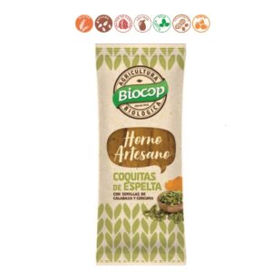 COQUITAS ESPELTA CALABAZA Y CURCUMA - 75GR.