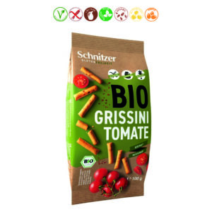 PALITOS GRISSINI TOMATE SIN GLUTEN BIO - 100GR.