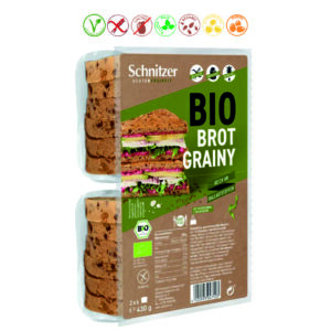 PAN MOLDE REBANADAS GRAINY SIN GLUTEN - 430GR.