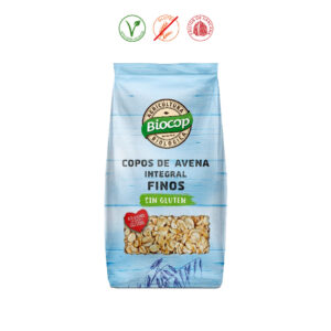COPOS DE AVENA INTEGRAL FINOS SIN GLUTEN - 500GR.