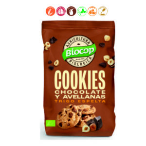 COOKIES ESPELTA CHOCOLATE AVELLANAS - 200GR.