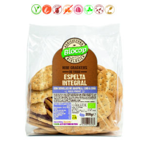 MINI CRACKERS ESPELTA AMAPOLA LINO CHIA - 200GR.