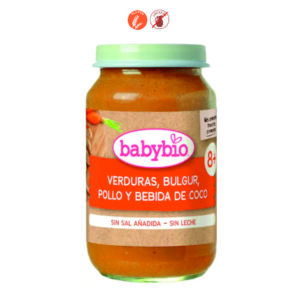 BABYBIO MENU VERDURAS BULGUR POLLO COCO (+8M) - 200GR.