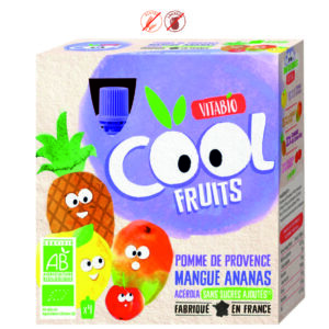 POUCHE VITABIO COOL FRUITS MANZANA-MANGO-PIÑA - 4x