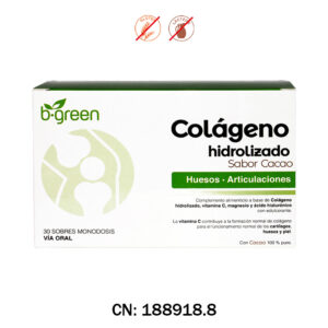 COLAGENO HIDROLIZADO SABOR CACAO - 30 SOBRES