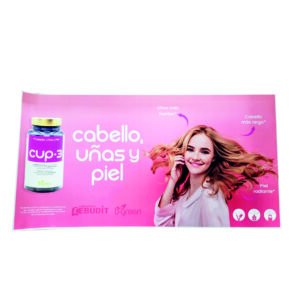 CARTEL BGREEN CUP3 CABELLO PIEL UÑAS (60x30)