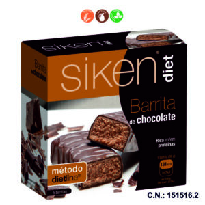 SIKENDIET BARRITAS CHOCOLATE - 5 BARRITAS