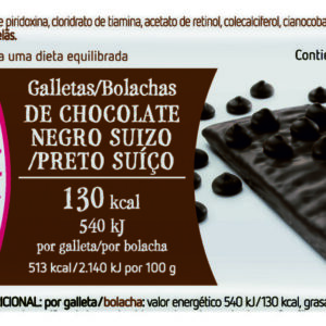 SIKENFORM GALLETA SNACK CHOCOLATE NEGRO - 32x25GR.