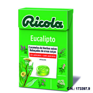 RICOLA CARAMELOS SIN AZUCAR EUCALIPTO - 50GR.