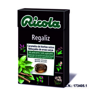 RICOLA CARAMELOS SIN AZUCAR REGALIZ - 50GR.