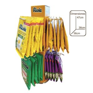 EXPOSITOR RICOLA LLENO CARAMELOS BOLSA 6x6REF
