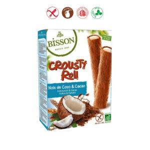 GALLETA ROLL CACAO CON RELLENO DE COCO - 125GR.