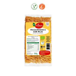 MACARRONES CON MIJO BIO - 500GR.