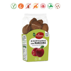GALLETAS ARTESANAS CON MANZANA BIO - 250GR.