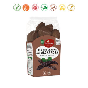 GALLETAS ARTESANAS CON ALGARROBA BIO - 250GR.