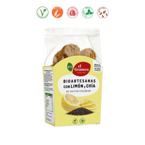 GALLETAS ARTESANAS TRIGO/ LIMON/ CHIA BIO - 220GR.