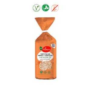 TORTAS ARROZ Y LENTEJAS SIN GLUTEN BIO - 115GR.