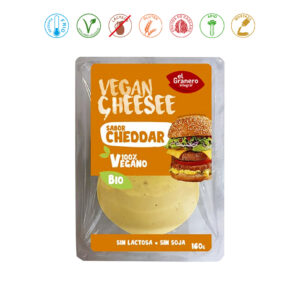 VEGAN CHEESE LONCHAS CHEDDAR BIO - 160GR.