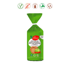 TORTAS ARROZ MAIZ MANZANA Y CANELA - 127GR.