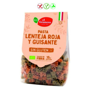 PASTA LENTEJA Y GUISANTES ANIMALES SIN GLUTEN - 250GR.