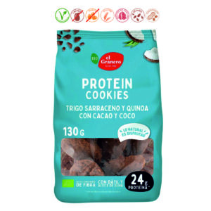 COOKIES PROTEIN CACAO Y COCO - 130 GR