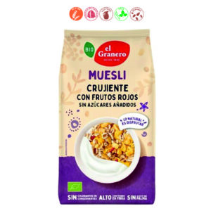 MUESLI COPOS CRUJIENTES FRUTOS ROJOS BIO - 200GR.