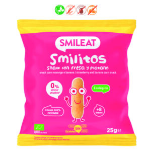 SMILITOS SNACK CON FRESA Y PLATANO BIO - 25GR.
