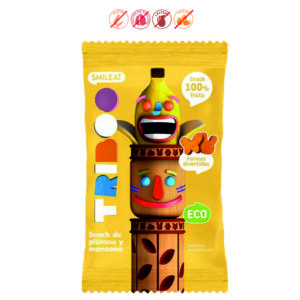 SNACK MANZANA PLATANO TRIBOO 100% FRUTA - 25GR.