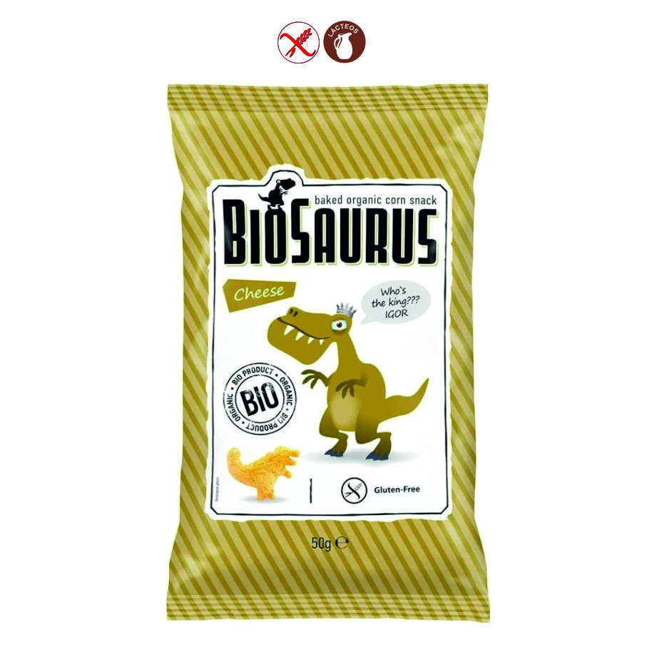 BIOSAURUS SNACKS MAIZ QUESO - 50GR.