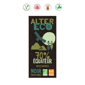 CHOCOLATE NEGRO 70% ECUADOR BIO - 100GR.