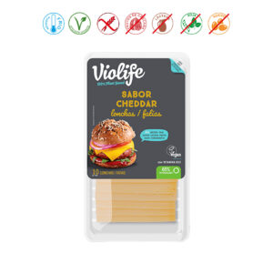 LONCHAS VEGANAS SABOR CHEDDAR - 200GR.