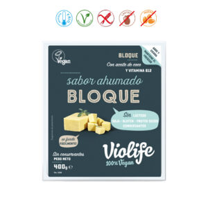 BLOQUE VEGANO SABOR QUESO AHUMADO - 400GR.