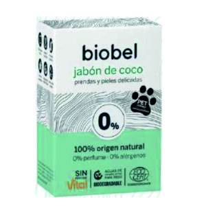 PASTILLA JABON DE COCO BIOBEL 0% - 240GR.
