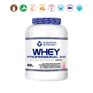 WHEY PROFESSIONAL 2.0 FRESA CHOCO BLANCO - 908GR.