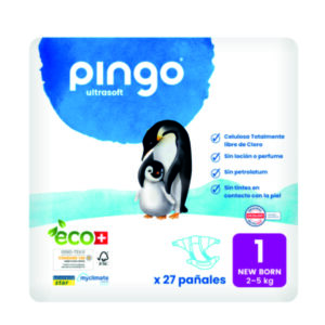 PAÑALES T1 RECIEN NACIDO 2-5 KG BIO - 27 UDS.