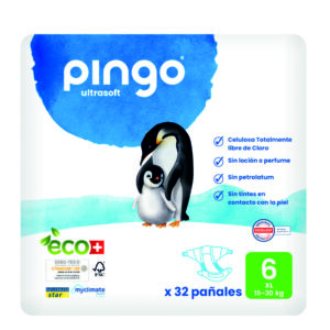 PAÑALES T6 15-30 Kg BIO - 32 UDS.