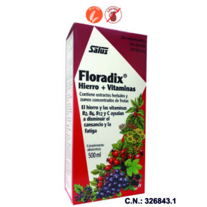 FLORADIX HIERRO + VITAMINAS - 500ML.