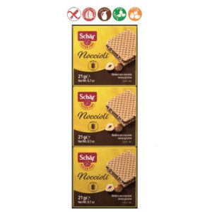 NOCCIOLI WAFERS CON AVELLANAS 3 UDS - 63GR.
