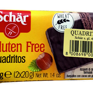 QUADRITOS CHOCOLATE SIN GLUTEN - 40GR.