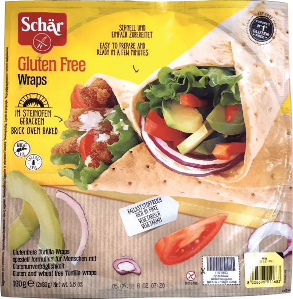 WRAPS SIN GLUTEN (FAJITAS) - 160GR.