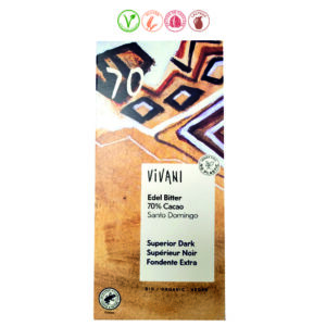 TABLETA CHOCOLATE NEGRO SUPERIOR 70% VEGANO EDEL BITTER - 100GR.