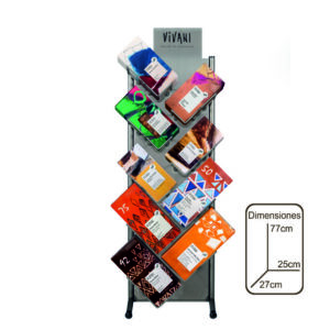 EXPOSITOR METALICO VIVANI TABLETAS VACIO 9 HUE