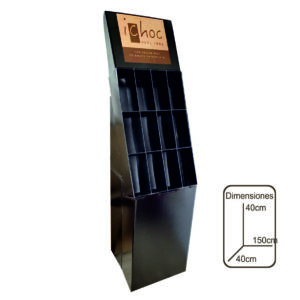 EXPOSITOR ICHOC COLUMNA (40x150x40) 12 HUECOS