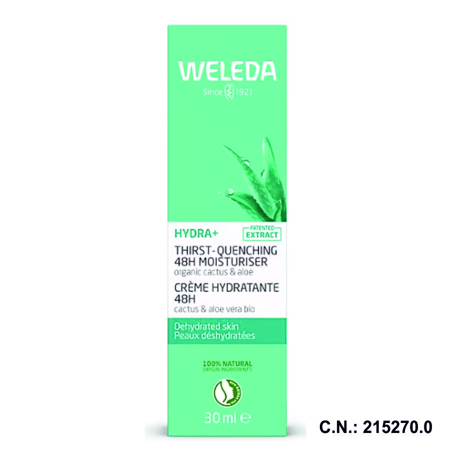 HIDRA+ CREMA HIDRATANTE 48H CACTUS Y ALOE - 30ML.