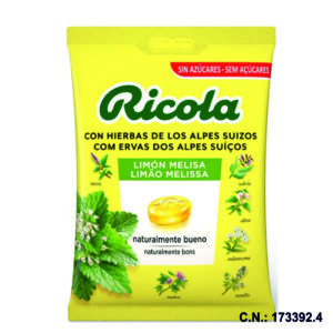 RICOLA BOLSA SIN AZUCAR LIMON MELISA - 70GR.