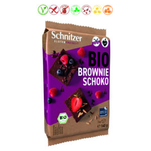 BROWNIE CHOCOLATE NEGRO SIN GLUTEN - 140GR.