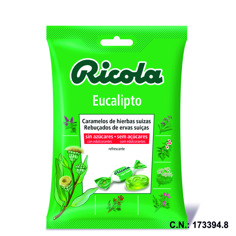 RICOLA BOLSA SIN AZUCAR EUCALIPTO - 70GR.