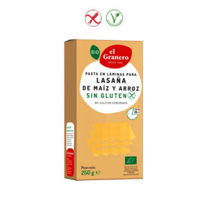 LAMINAS LASAÑA MAIZ/ARROZ SIN GLUTEN BIO - 250GR.