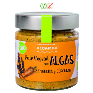 PATE VEGETAL CON ALGAS ZANAHORIA Y CURCUMA BIO - 180GR.